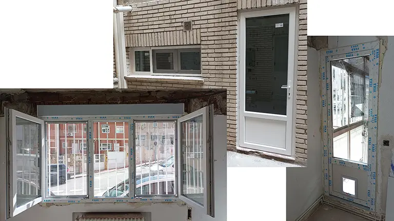 Instalación de ventanas de PVC en una vivienda